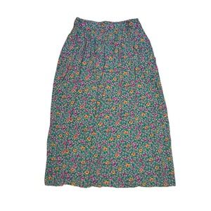 Vintage 90s 80s Floral maxi skirt Craig clothing co. Size Small